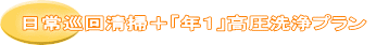日常巡回清掃＋「年１」高圧洗浄プラン